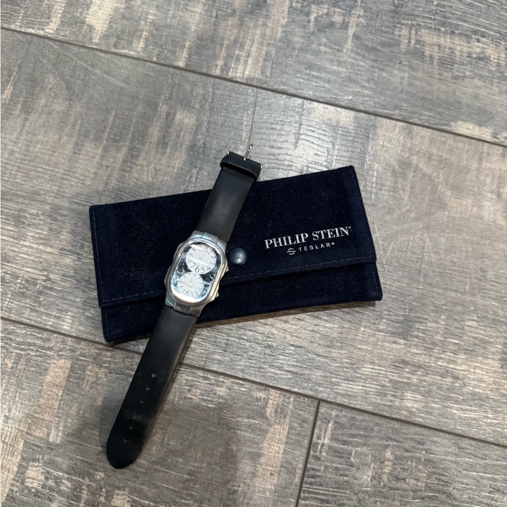 Philip Stein Black Leather Watch